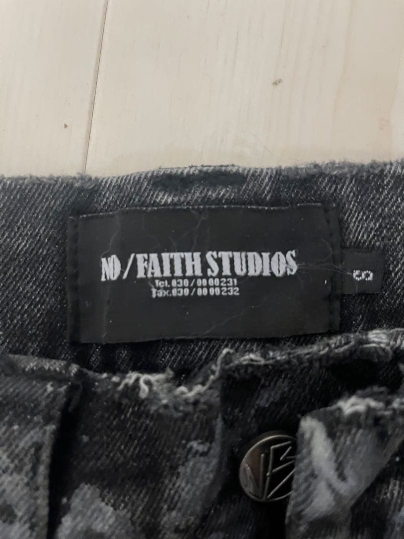 パンツ no faith studios BLACKARTISANALDUNEDENIM