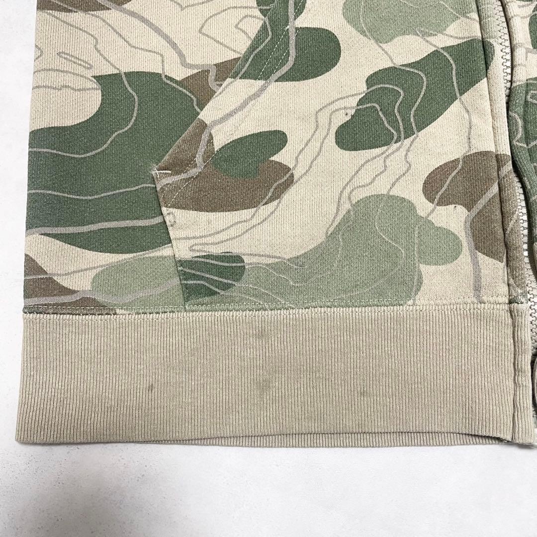 y2k❤️ A BATHING APE カモ柄 シャーク ジップパーカー