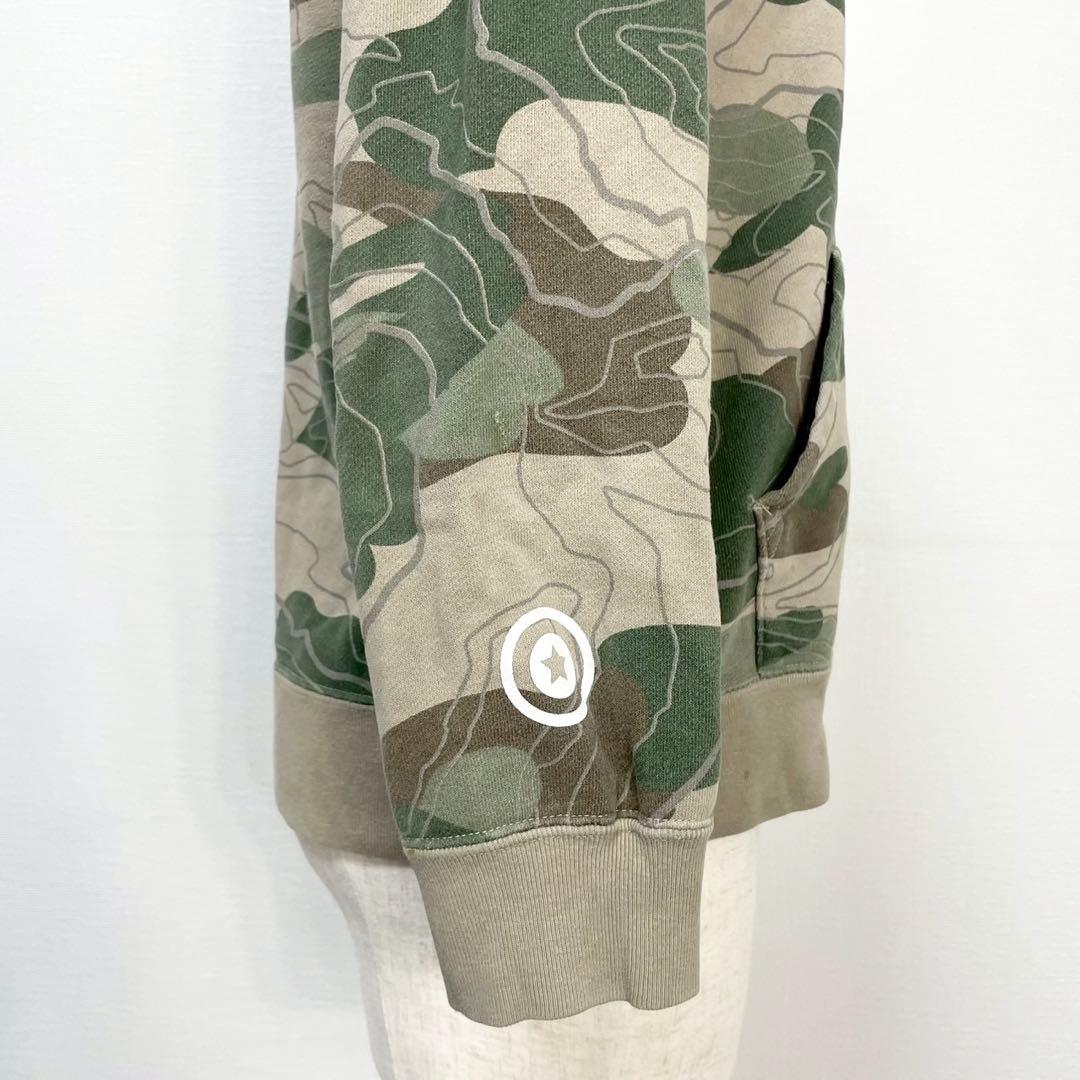 y2k❤️ A BATHING APE カモ柄 シャーク ジップパーカー