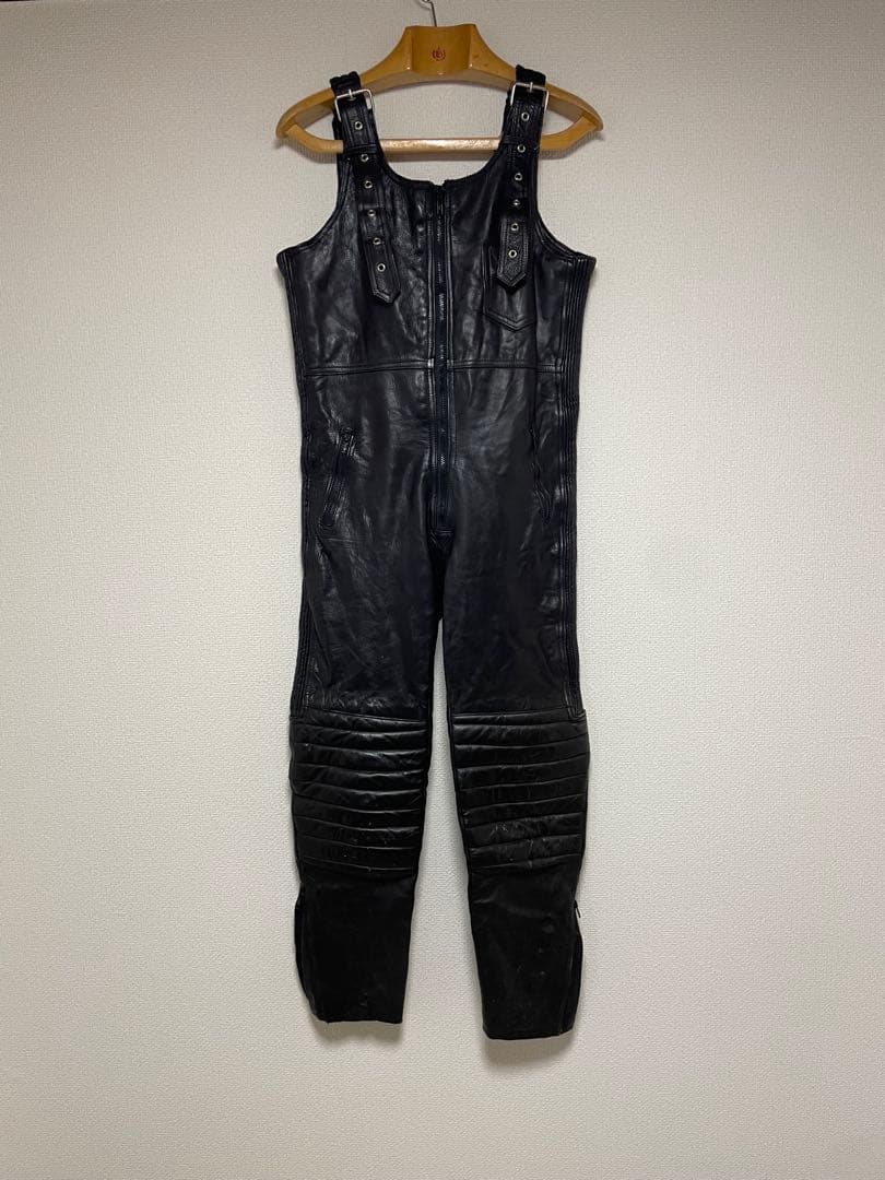 90s IMATRA ドイツ モトクロス バイカーレザーパンツ オーバーオール