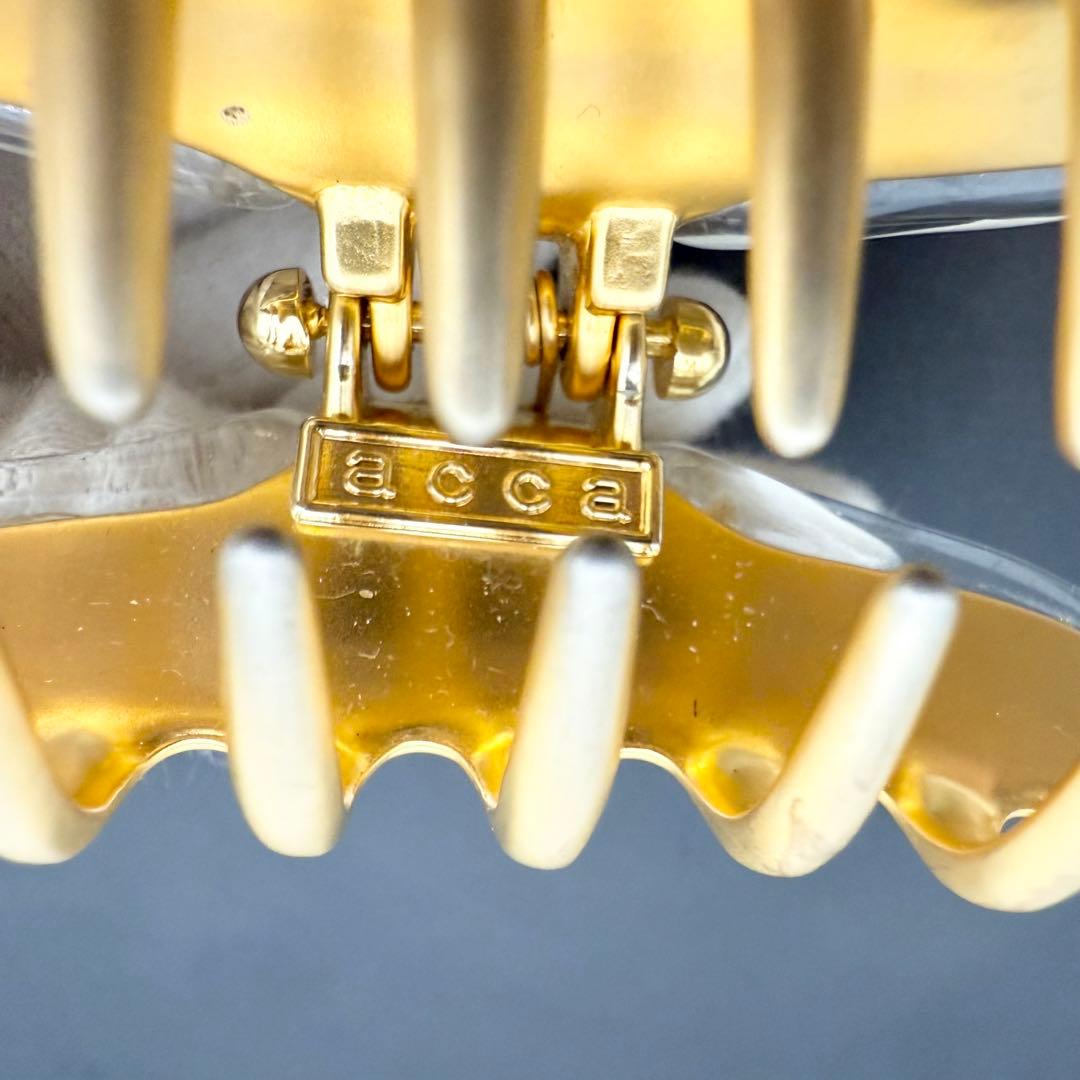 極美品/人気✨acca アッカ ヘアクリップ ニューコラーナ ベージュ　ゴールド