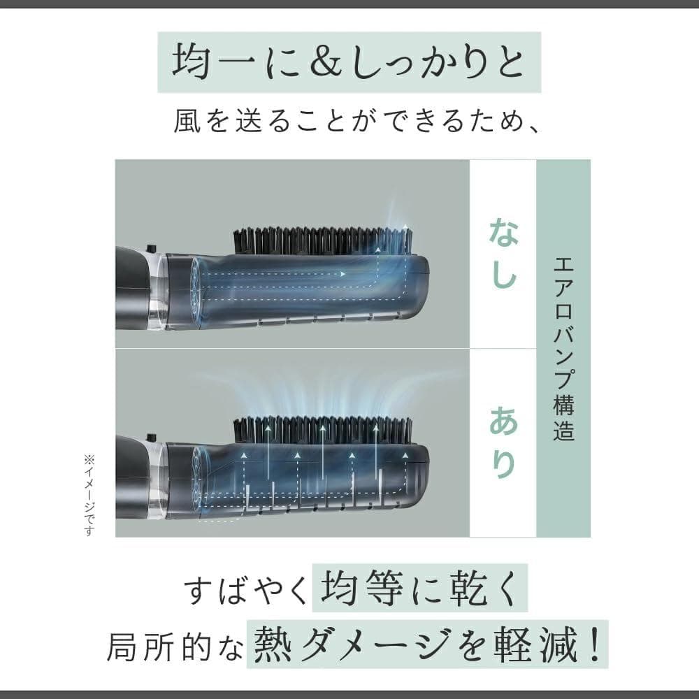 [strainia] ストレーニア ケアストレートブラシドライヤー