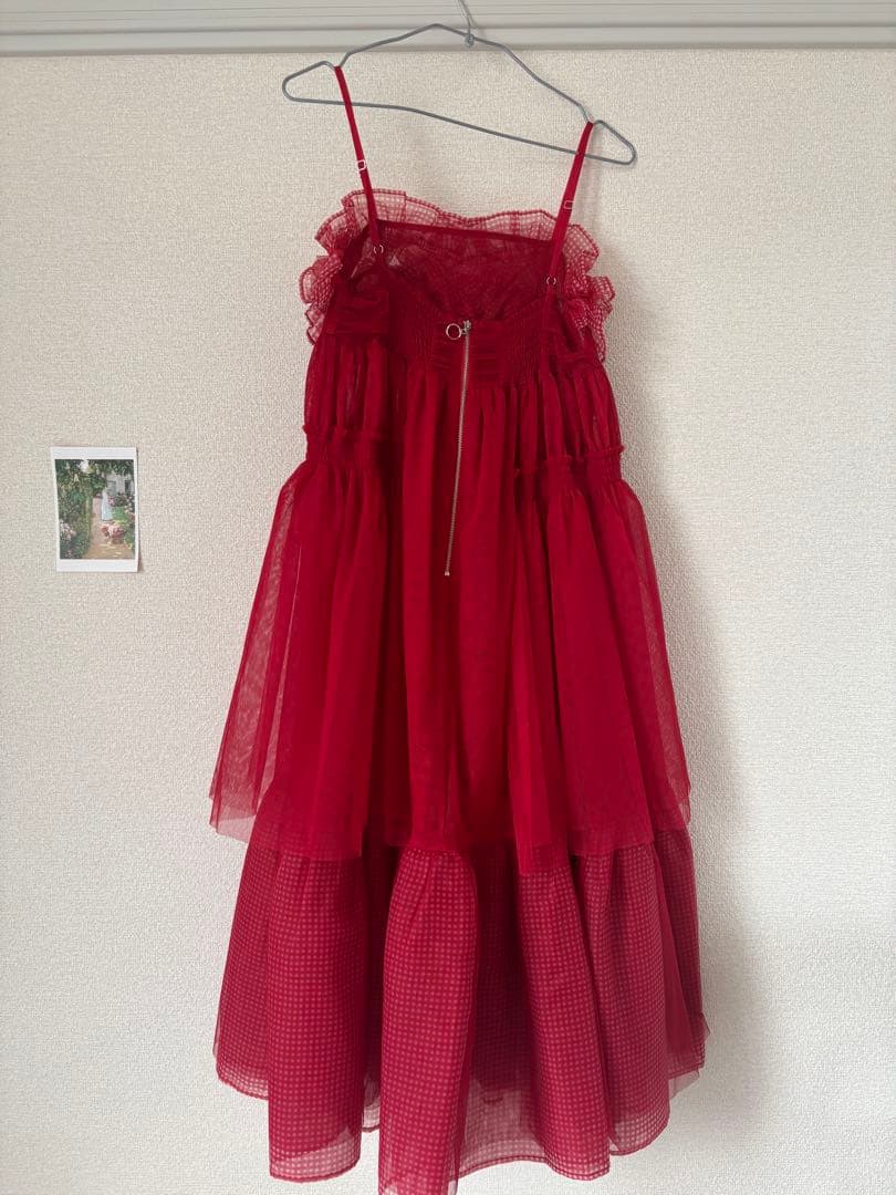 晴*様 POPPY ギャザーフリルチュールドレス　フリーサイズ