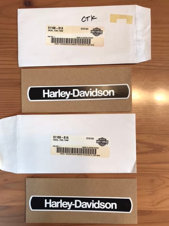 ハーレー純正品　タンクデカール