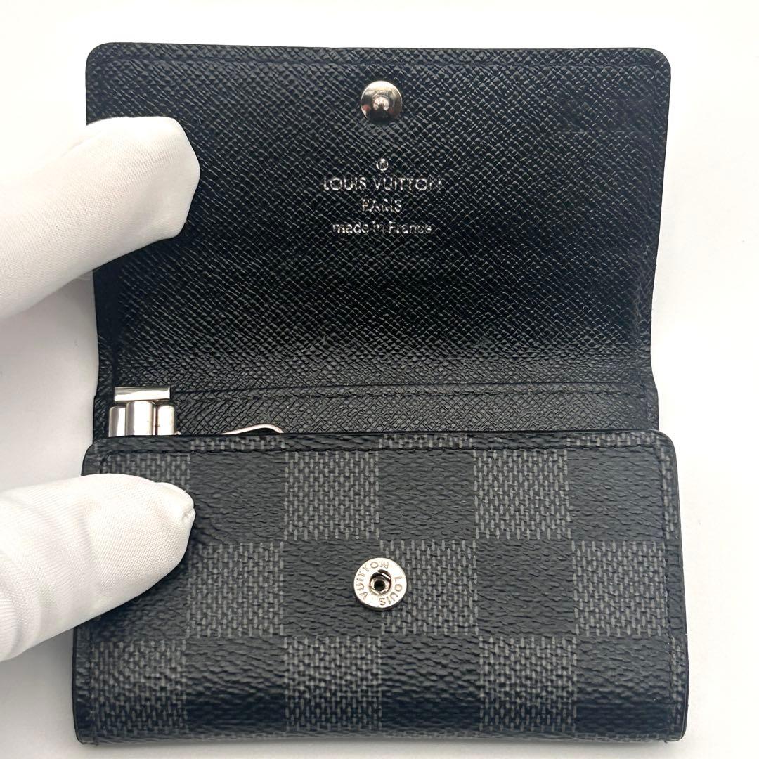 極美品✨ルイヴィトン 6連 キーケース ダミエ グラフィット ミュルティクレ6