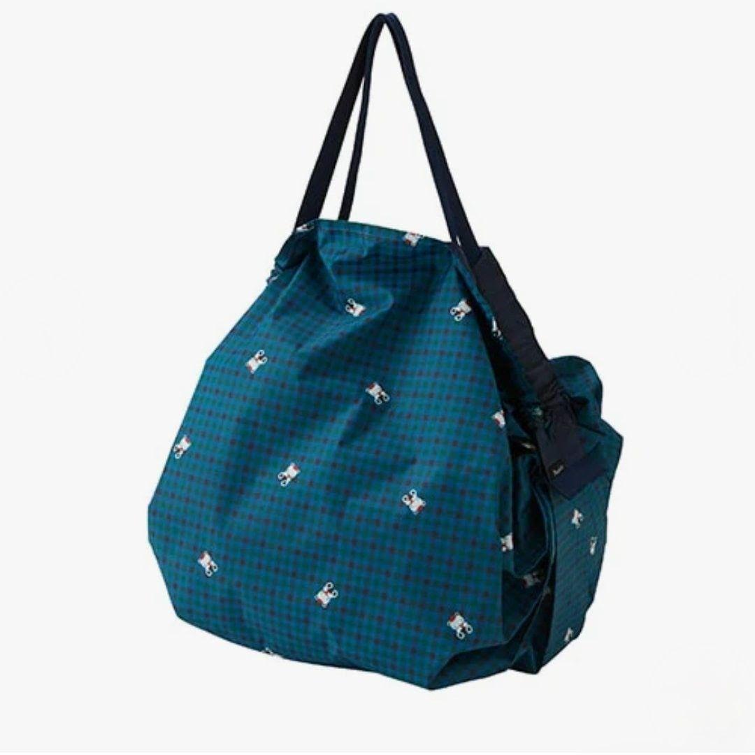 ✨新品未使用✨ファミリア★シュパット M 青系チェック&ネックストラップ BK