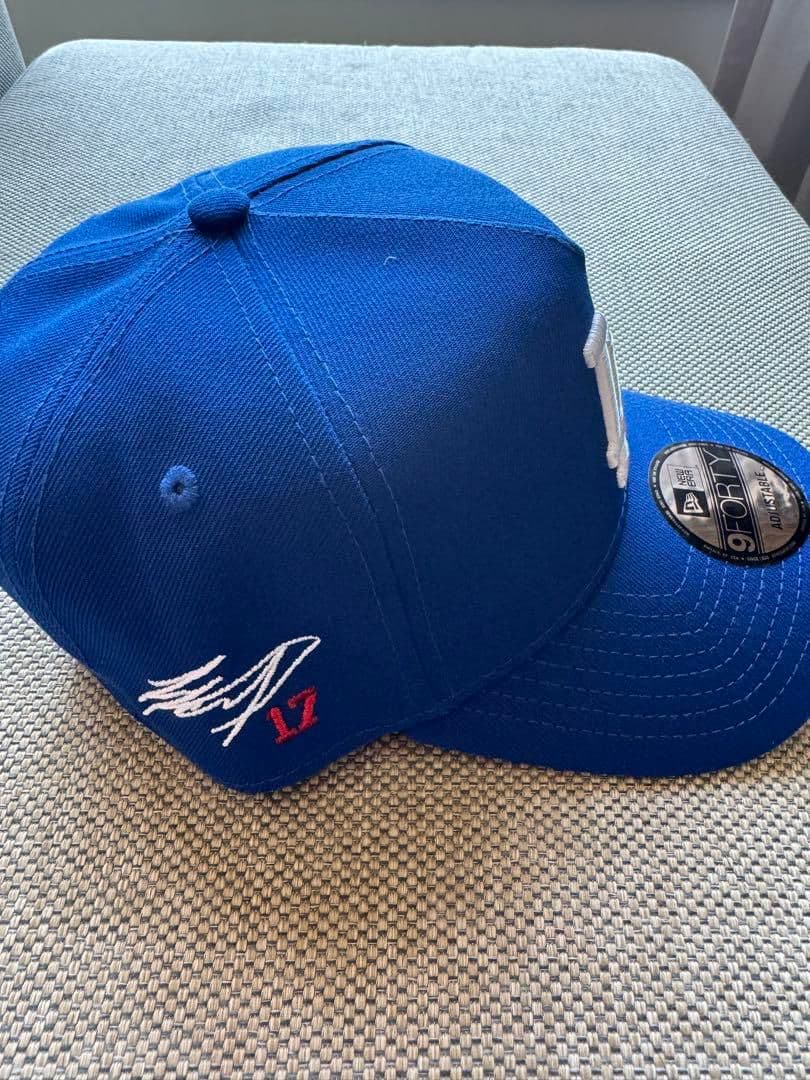 大谷翔平選手サイン入り刺繍ドジャースキャップ9FORTY　ブルー