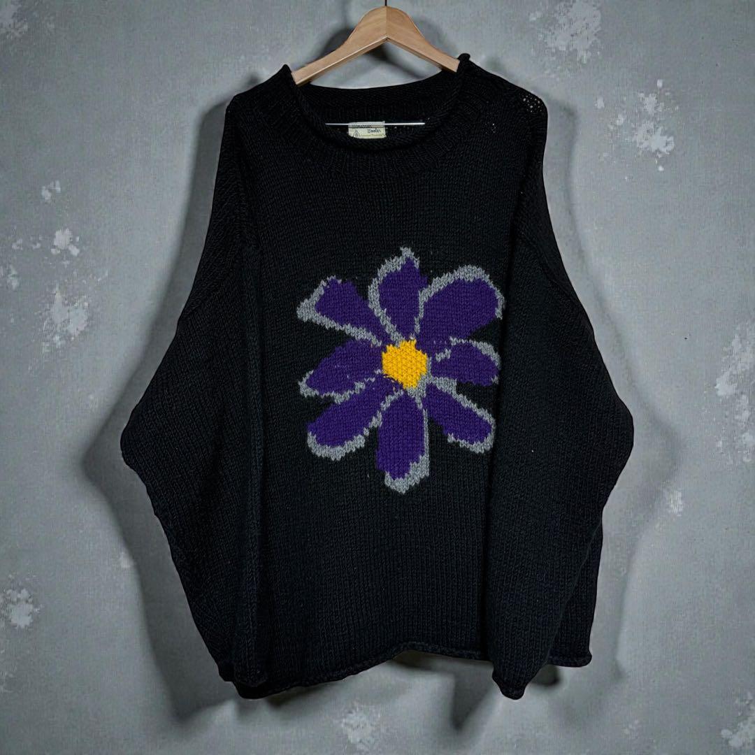 MacMahon Knitting Mills Flower Knit ブラック
