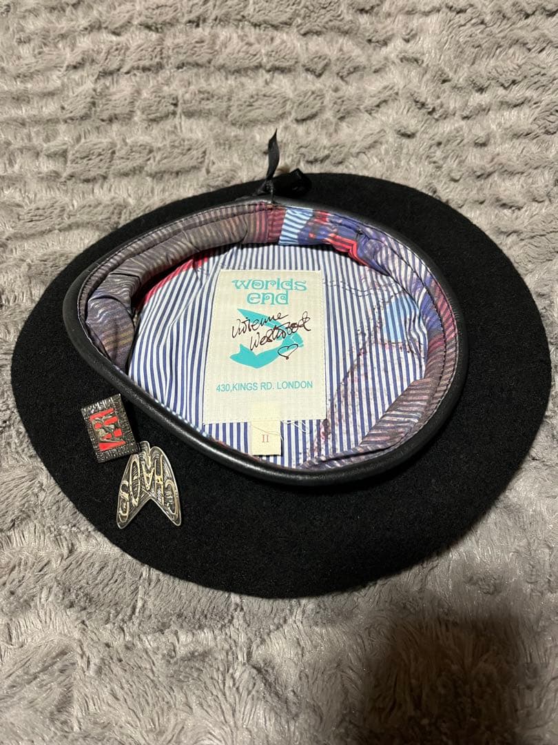 ヴィヴィアンウエストウッド ベレー帽 黒