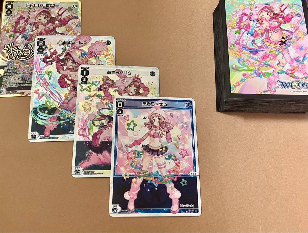 あきら⭐︎らっきー　メインデッキ　スリーブ付き　【ウィクロス / WIXOSS】