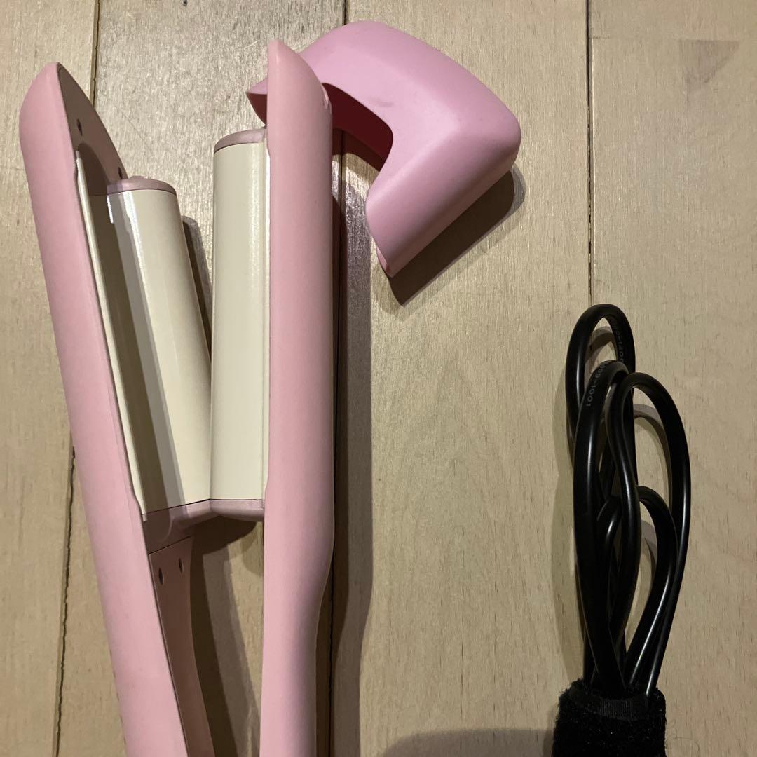 VODANA トリプルフローウェーブアイロン (32mm, ピンクバニラ)