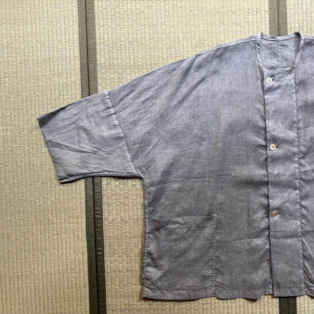 【新品】MITTAN ラミーシルクワイドジャケット 松煙 サイズ2