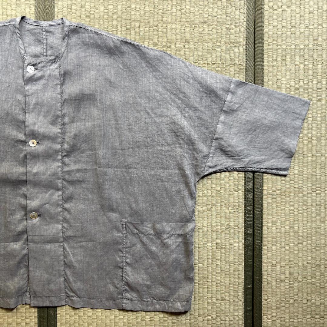 【新品】MITTAN ラミーシルクワイドジャケット 松煙 サイズ2