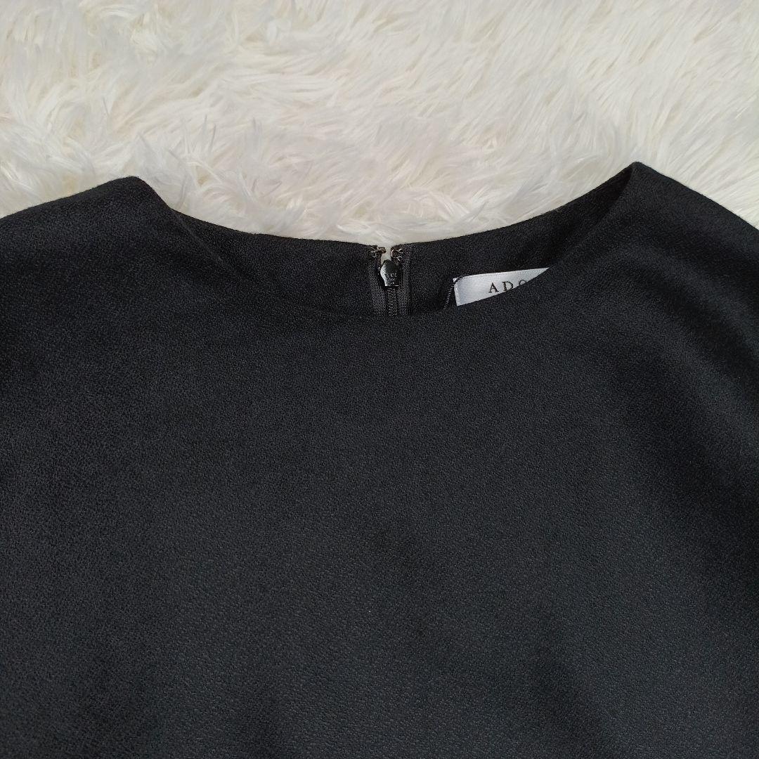 タグ付極美品✨アドーア　ウールアムンゼンワンピース　38　スリット　クルーネック