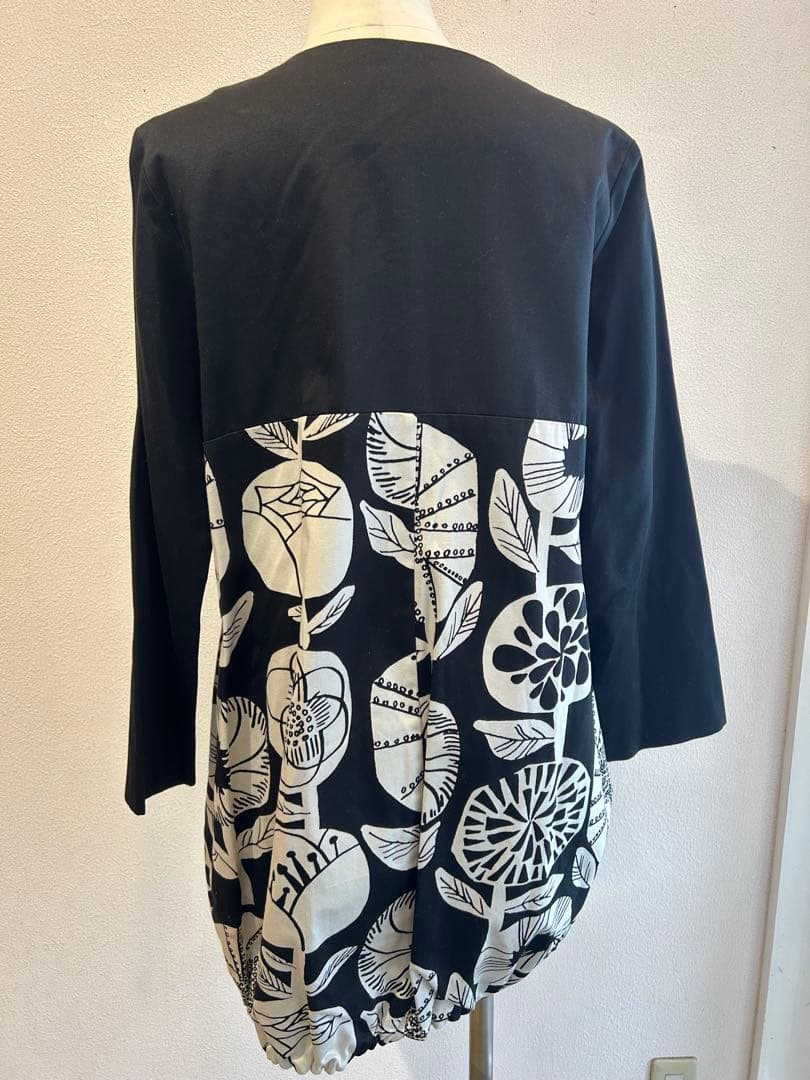 マリメッコ花柄五分袖チュニックコート