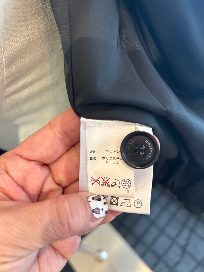 マリメッコ花柄五分袖チュニックコート