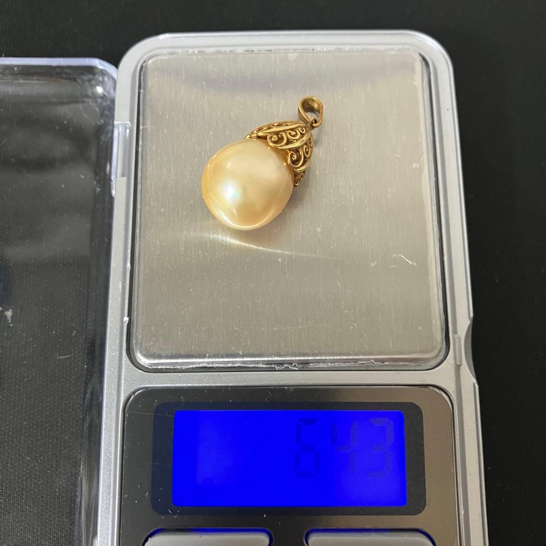 パール　K18　ペンダントトップ　ネックレストップ