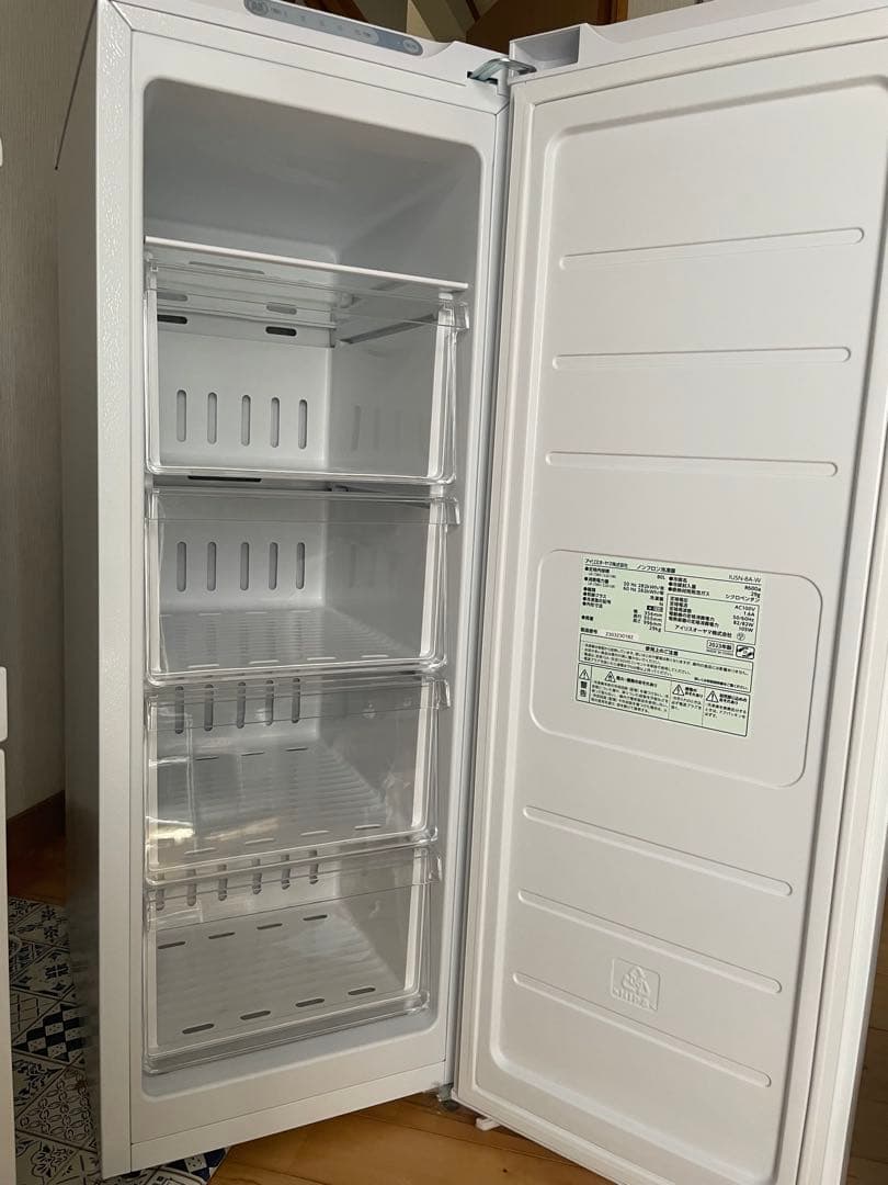 アイリスオーヤマ IUSN-8A-W ノンフロン冷凍庫 80L 2023年製