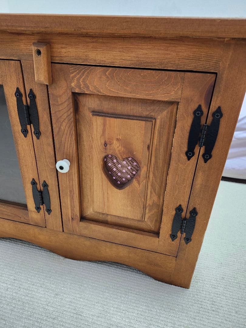 カントリーテレビ台 ガラス扉付き