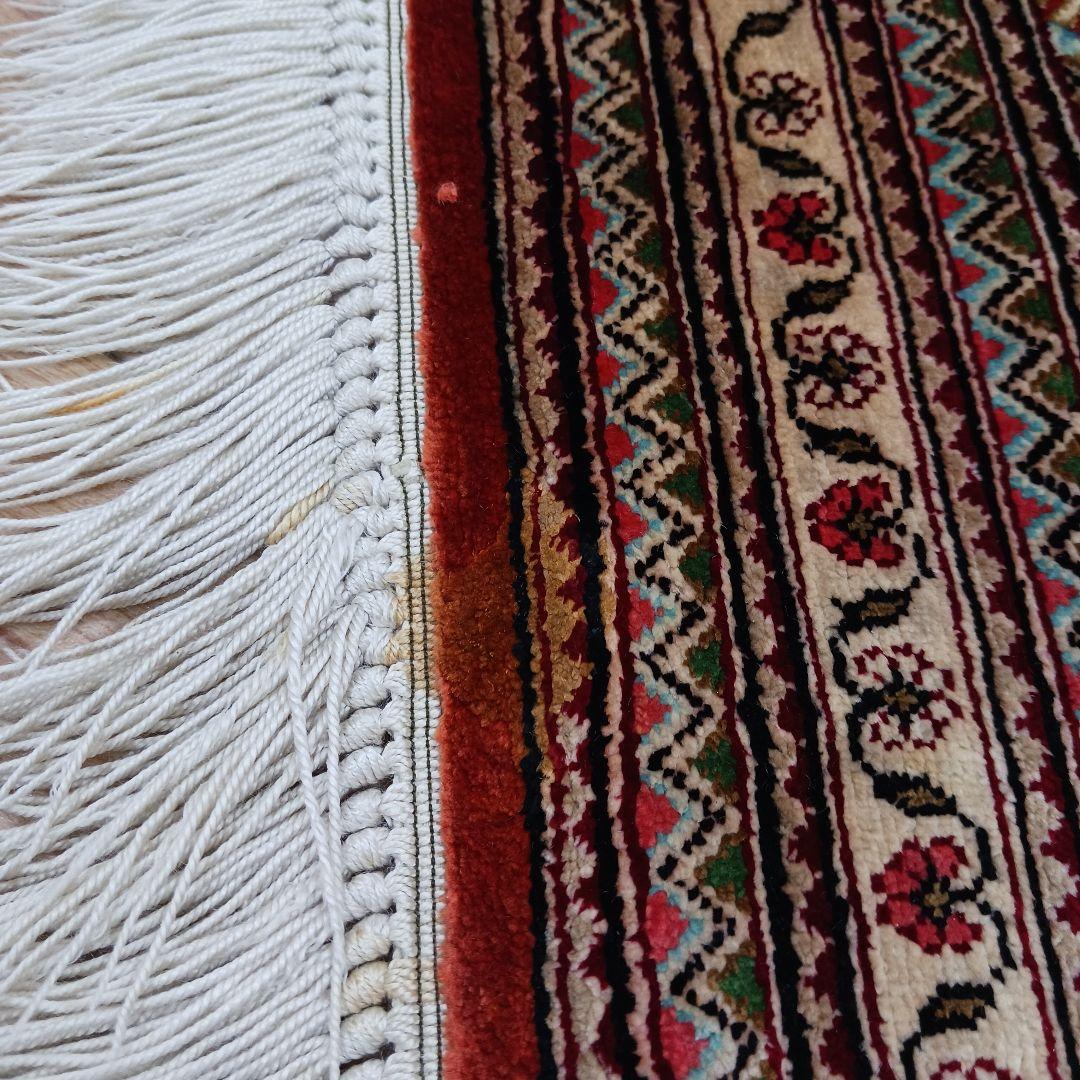 専用Y3250 ペルシャ絨毯 クム産 シルク100% 手織り90万ノット