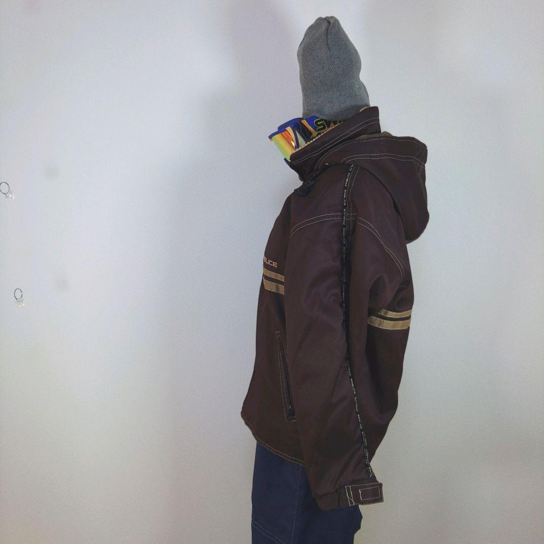 スキーウェア　キッズ　子供　160cm　男の子　ブラウン　ネイビー　ゴーグル