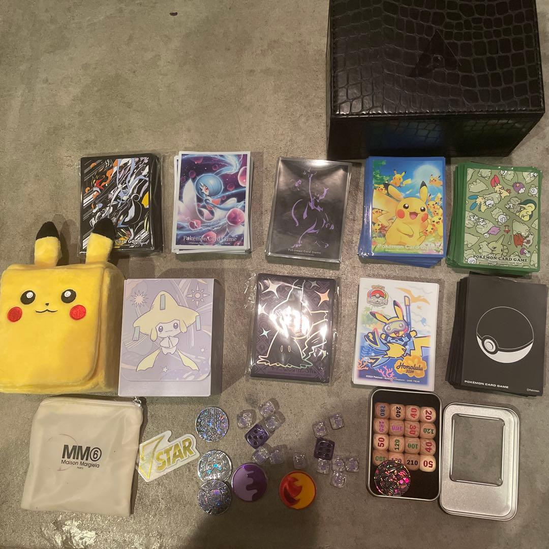 ポケカサプライ　デッキシールド　ダメカン　デッキケース　ラバープレイマットセット