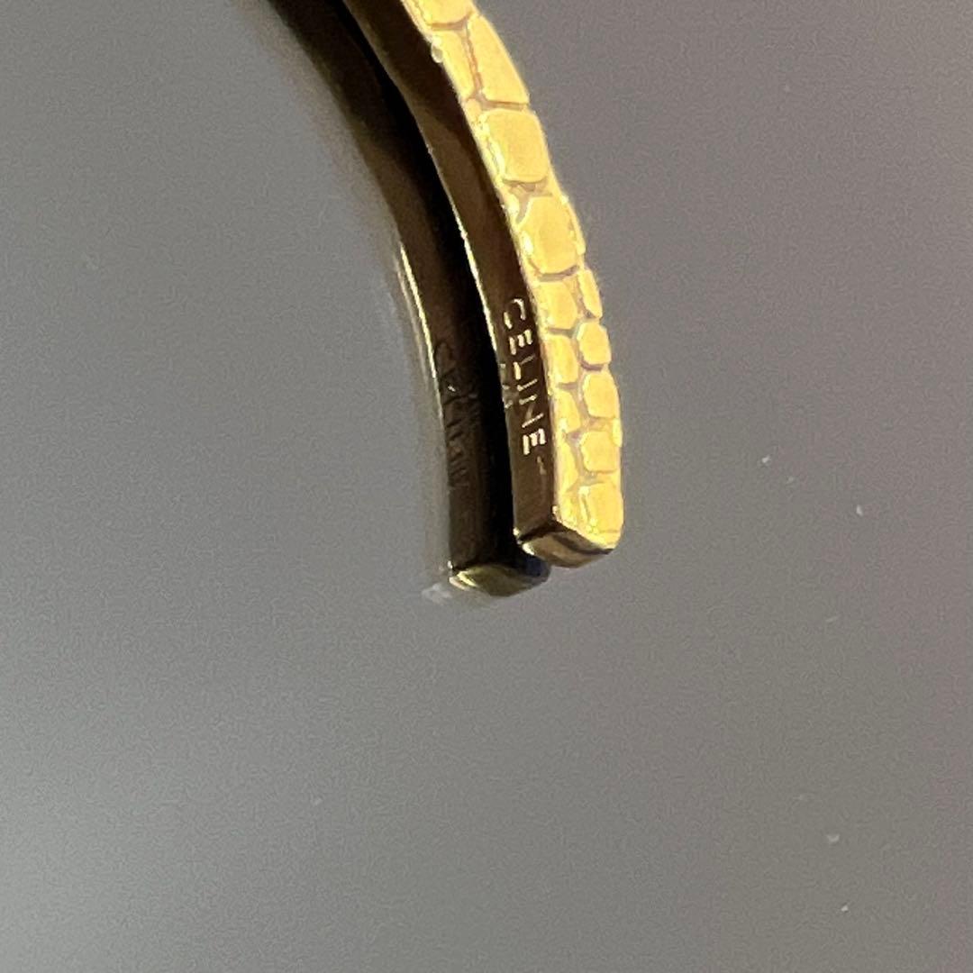 CELINE / セリーヌ | クロコエンボス バングル | ゴールド