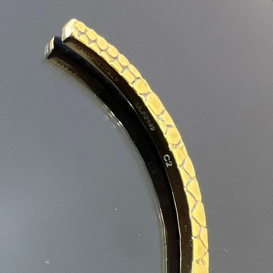 CELINE / セリーヌ | クロコエンボス バングル | ゴールド