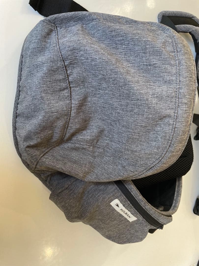 【美品】POLBAN PRIME ポルバンヒップシート抱っこひも メランジグレー