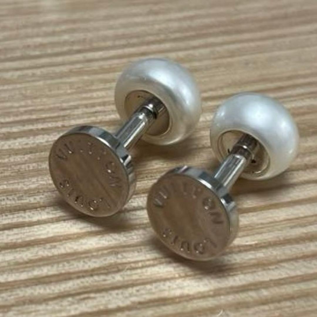 ルイヴィトン　パール シルバー925 カフリンクス カフス　真珠