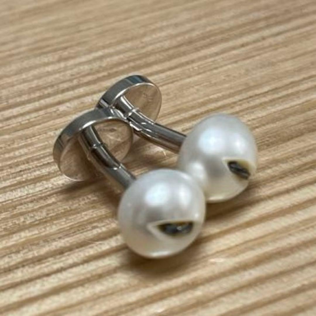 ルイヴィトン　パール シルバー925 カフリンクス カフス　真珠