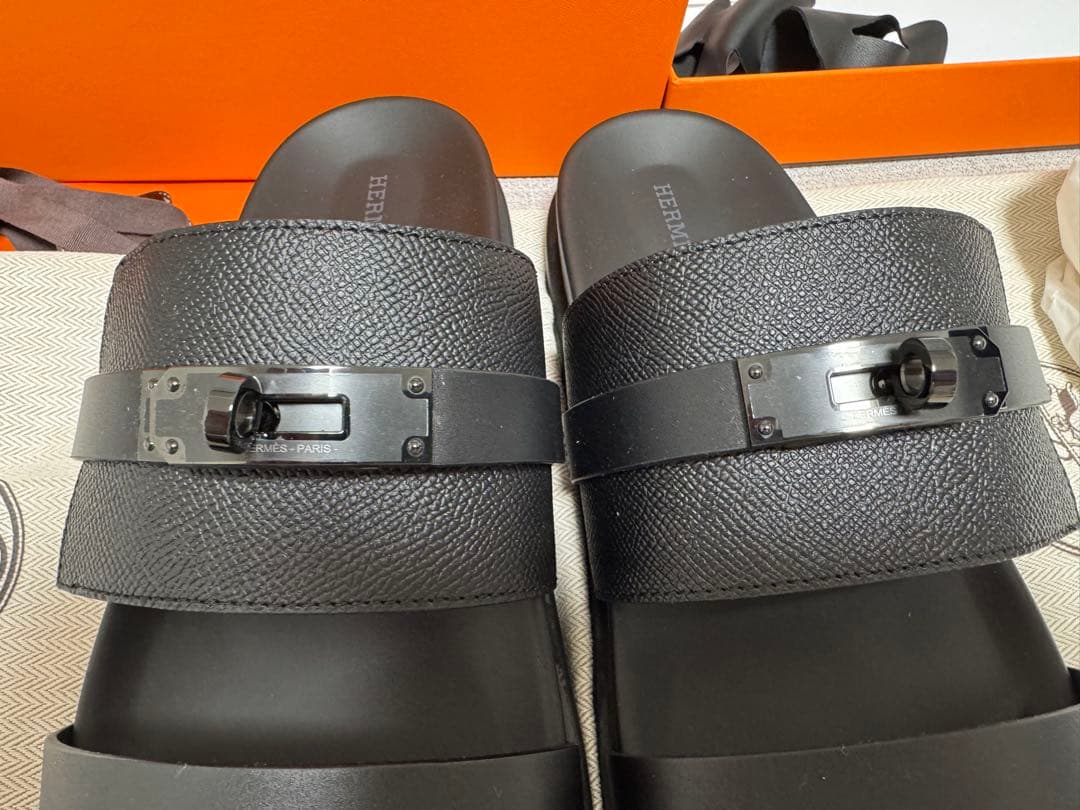 【新品未使用】エルメス サンダル《ジャクソン》ブラック 41