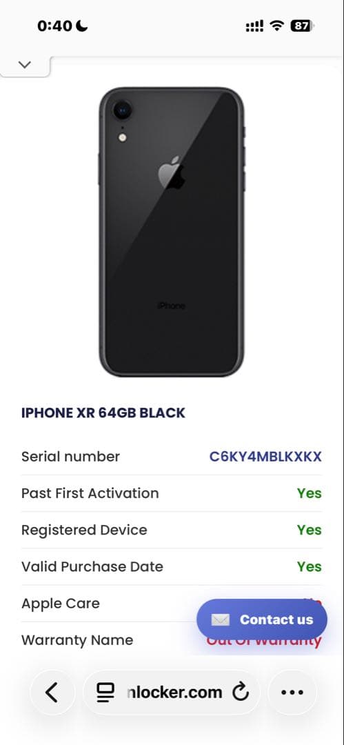 Apple iPhone XR 64GB SIMフリー
