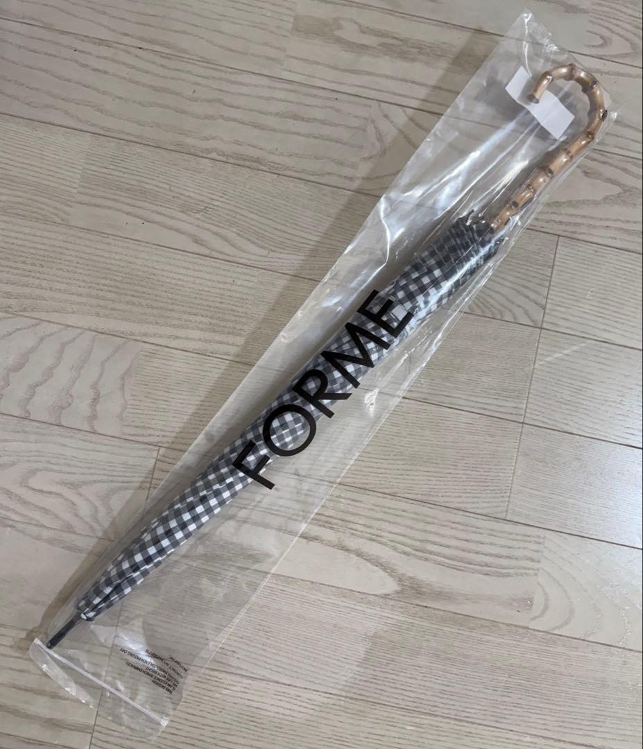 東原亜希さん FORME 晴雨兼用日傘 ギンガムチェック ブラック