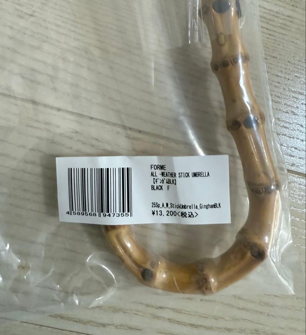 東原亜希さん FORME 晴雨兼用日傘 ギンガムチェック ブラック