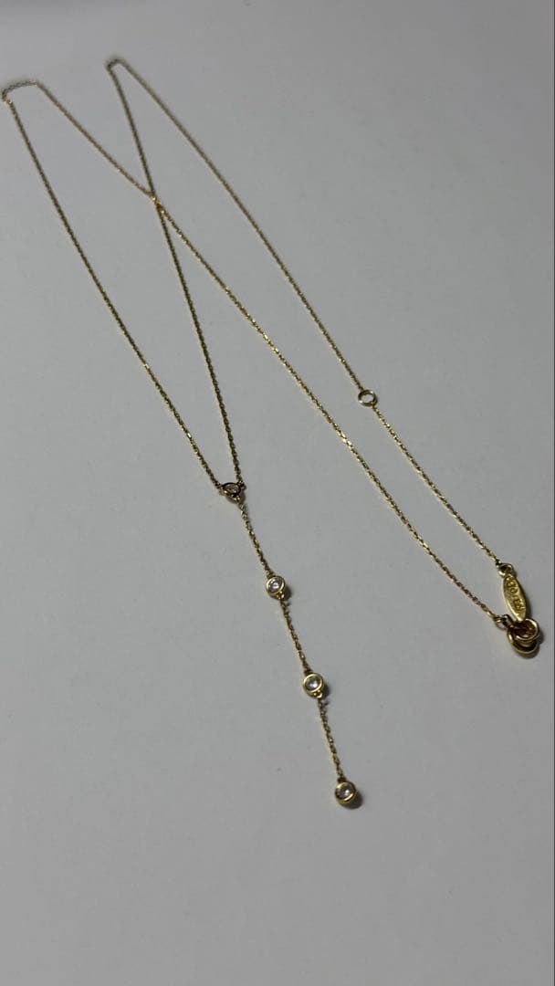 AHKAH ヌーディーラヴァリエールネックレス ダイヤモンド　K18YG