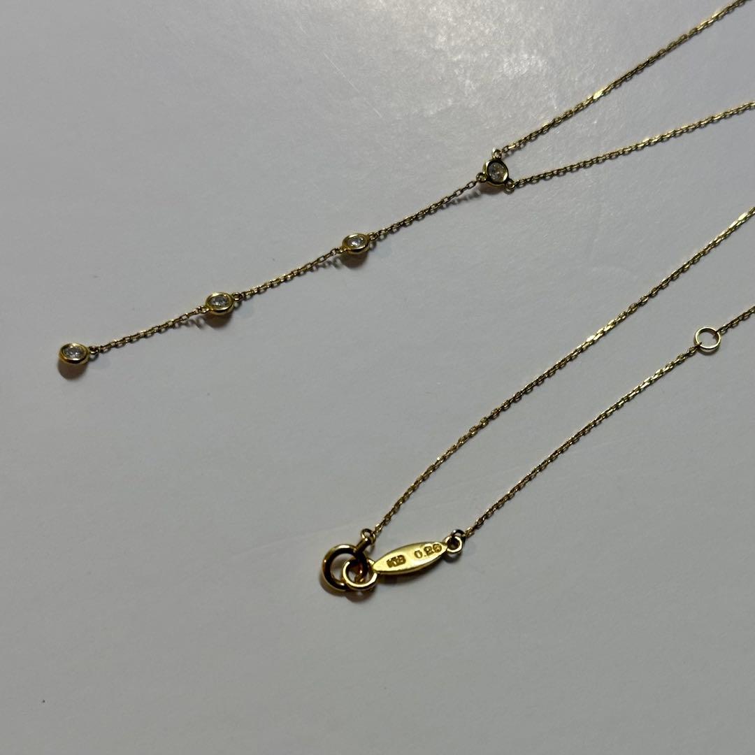 AHKAH ヌーディーラヴァリエールネックレス ダイヤモンド　K18YG