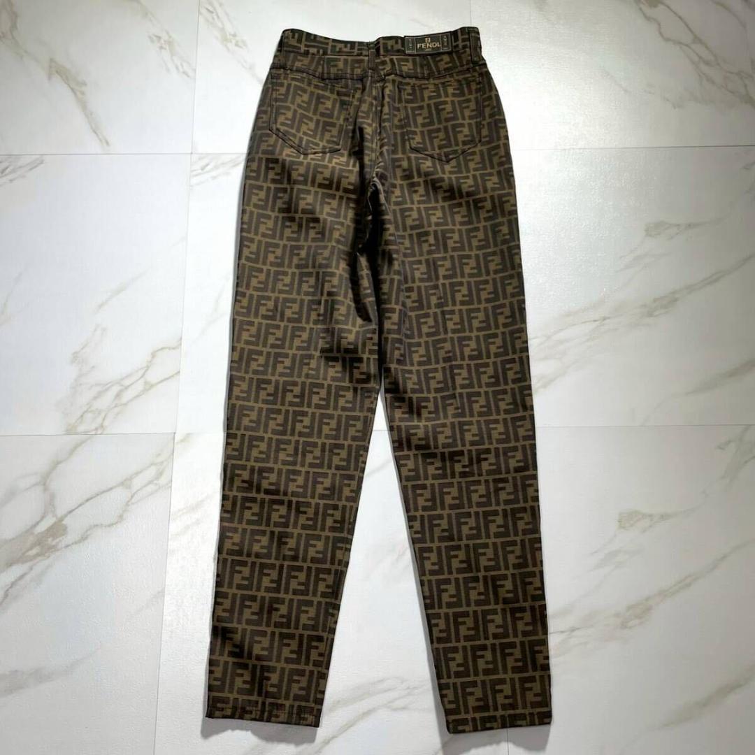 極美品】 FENDI ズッカ柄 ボトムス 総柄 ズッキーノ FF ロゴ パンツ