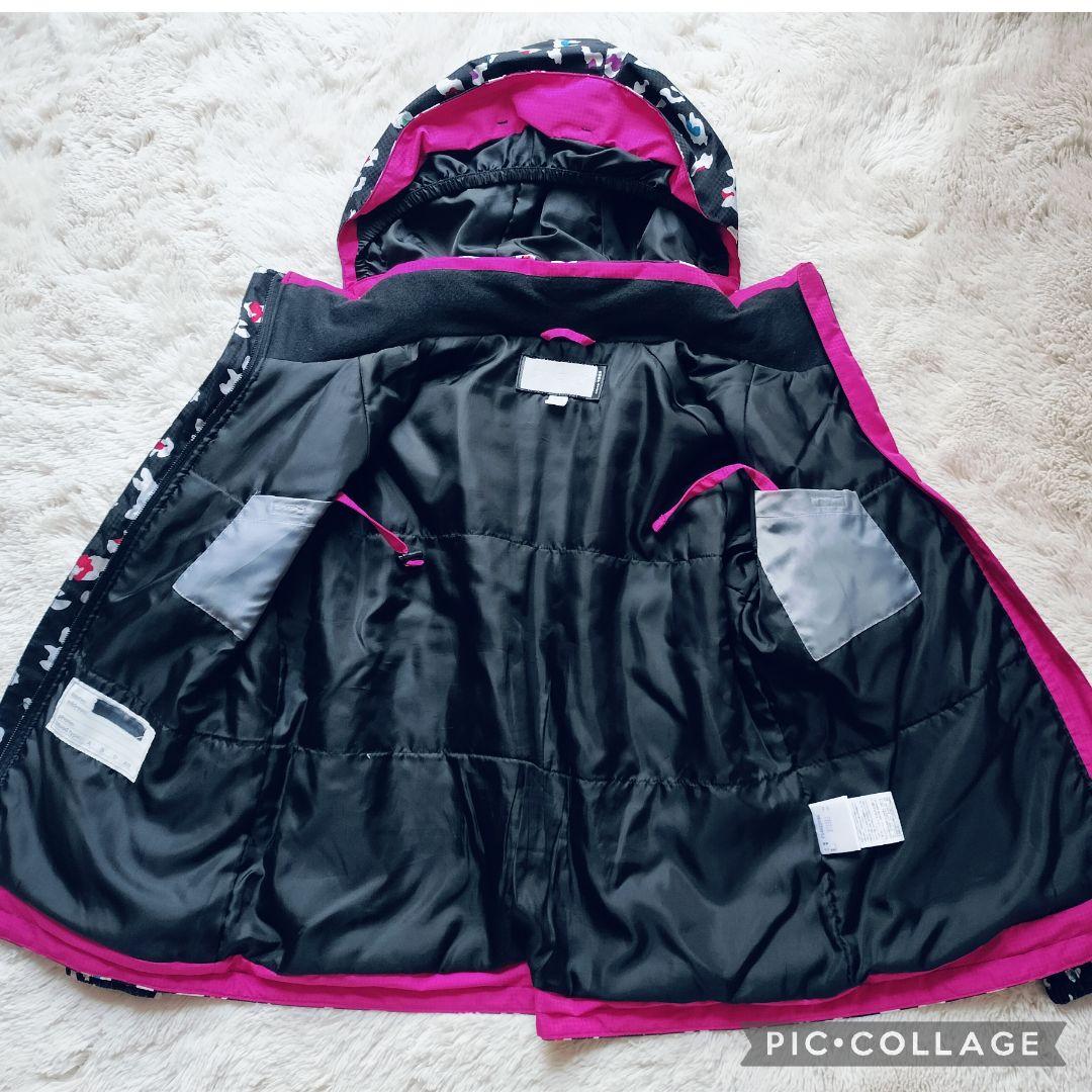 【極美品】Phenix スキーウェア 140 ガールズ♡カモフラ×ピンク 上下