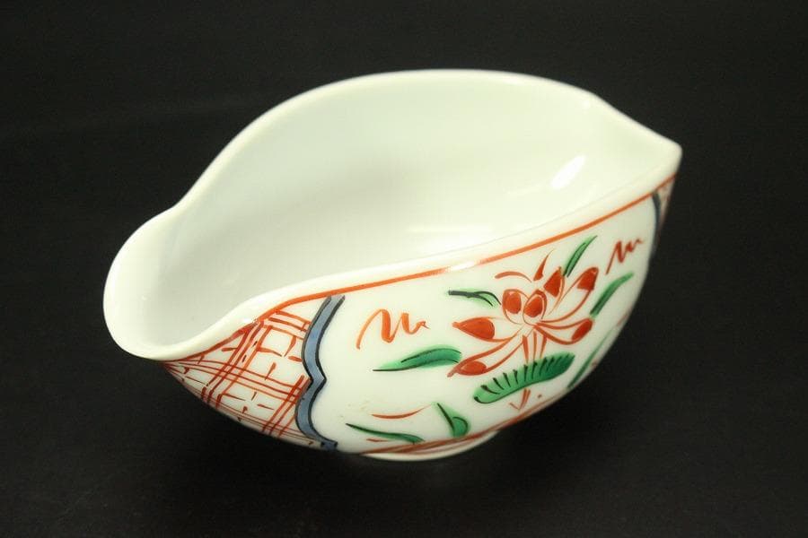 煎茶 赤絵 在銘 茶器揃い 未使用(A729)