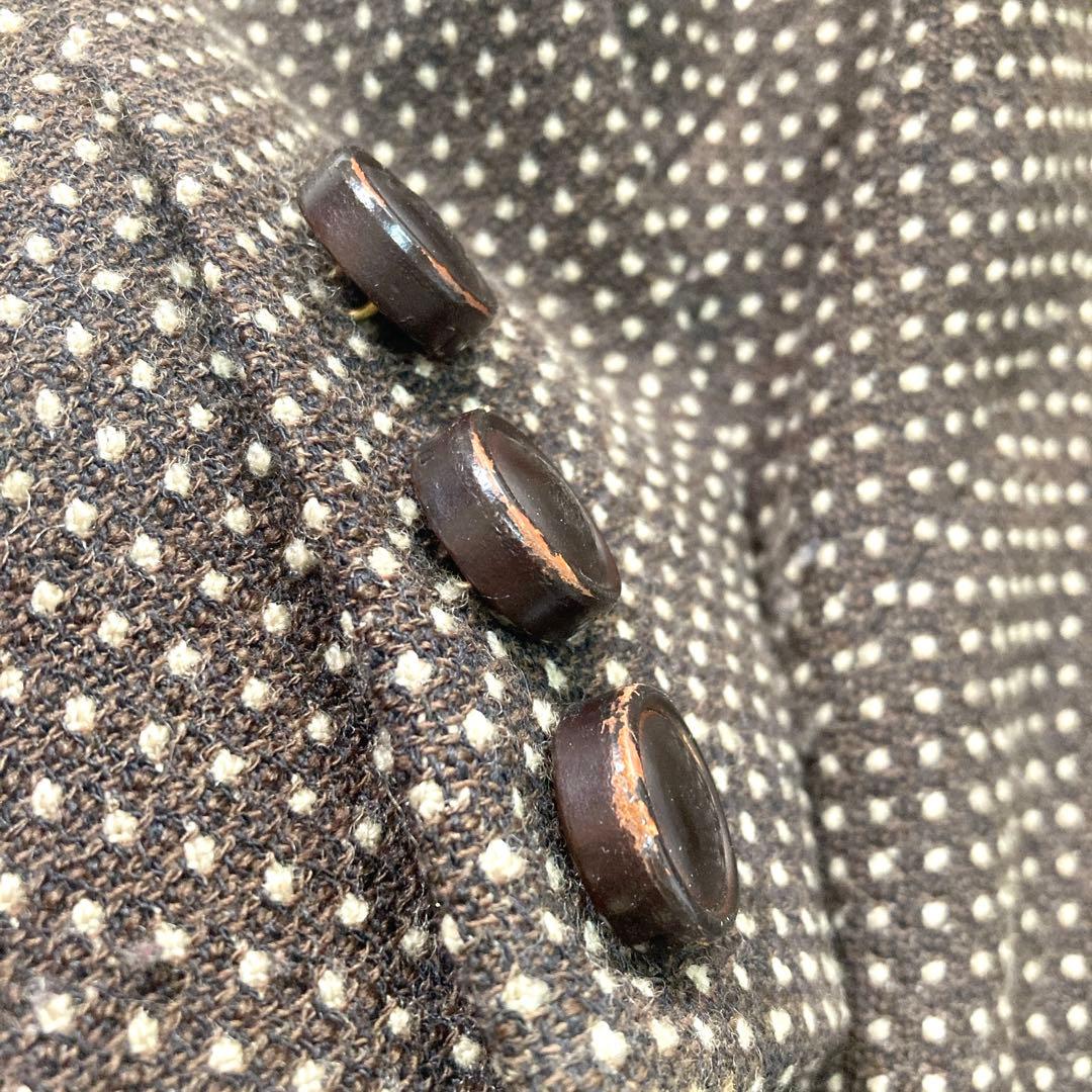 クリスチャンディオール Dior テーラードジャケット ドット ウール