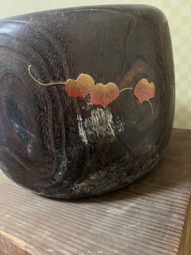 専用です　旧家蔵出し　蒔絵火鉢　一対　供箱