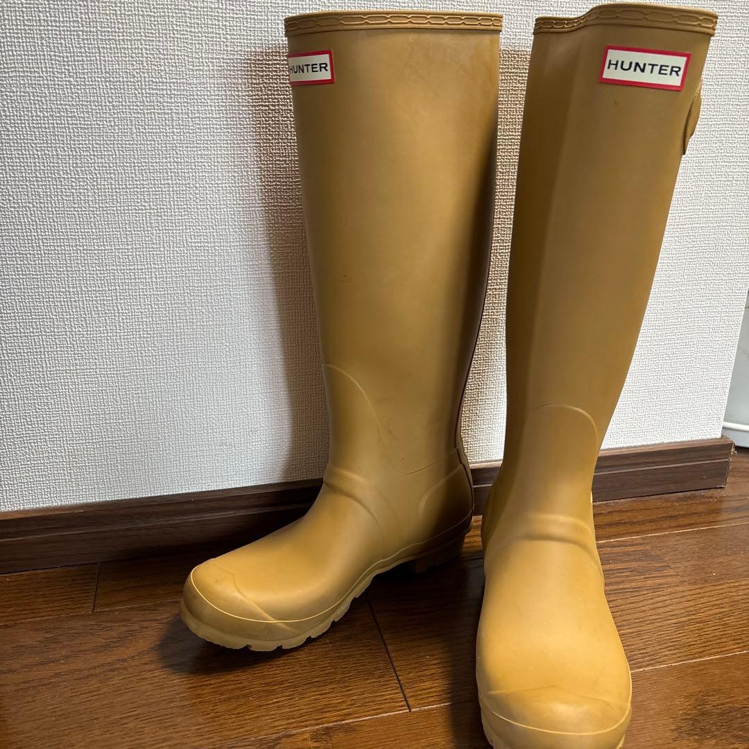 HUNTER 防水 ベージュ 長靴