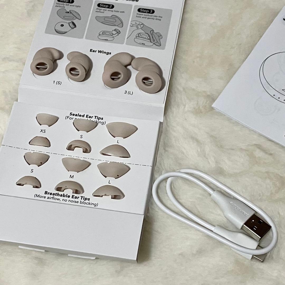 極美品 Anker Soundcore Sleep A20 ベージュ イヤホン