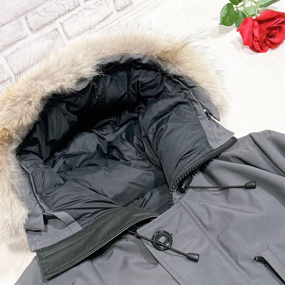 新品同様✨　カナダグース　ダウンジャケット　ファー　グレー　L メンズ