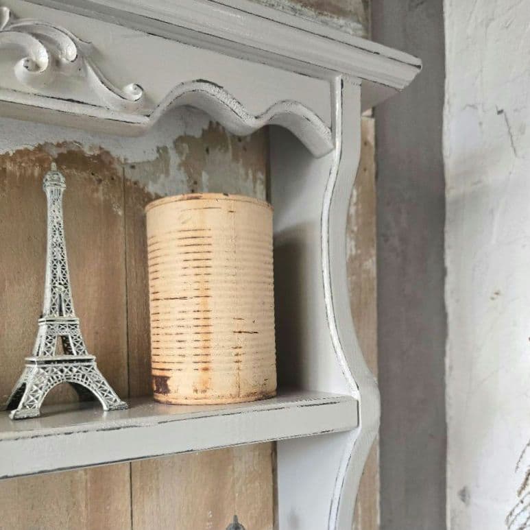 フレンチアンティークシャビー壁掛けシェルフ　ワイド542 モール ベージュ