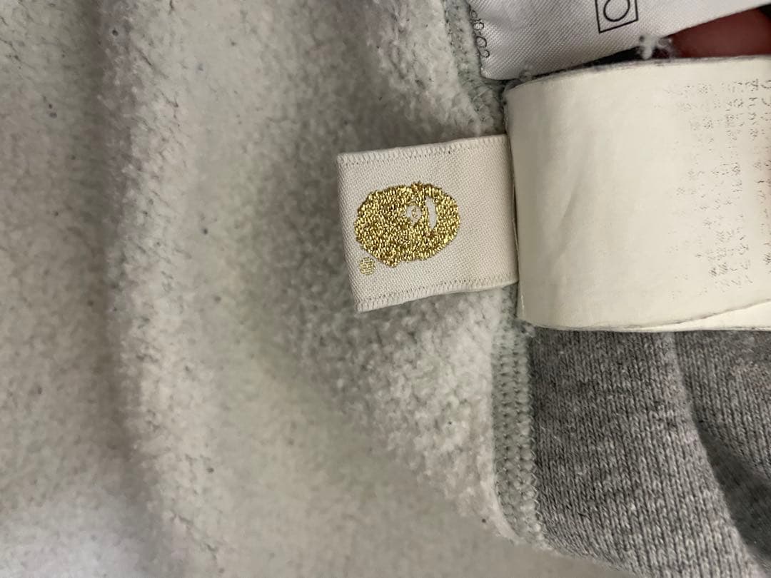 A BATHING APE×champion ジップアップパーカー グレー