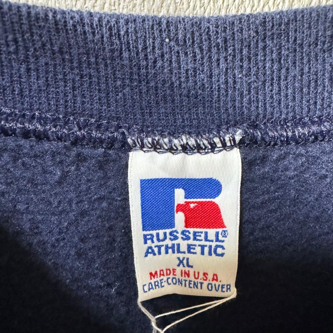 W*L様 希少 90s USA製 RUSSELL 無地 plain 前V ネイビ