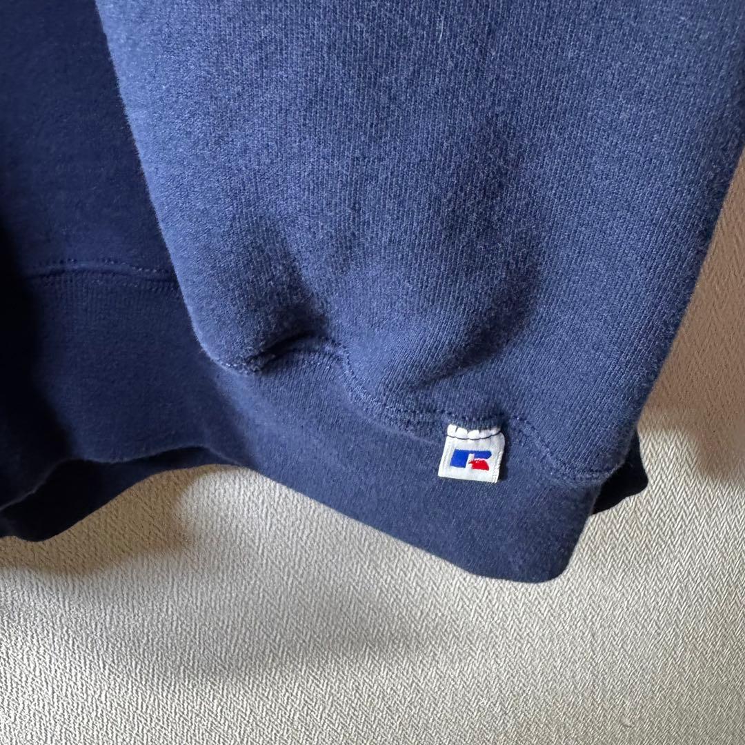 W*L様 希少 90s USA製 RUSSELL 無地 plain 前V ネイビ
