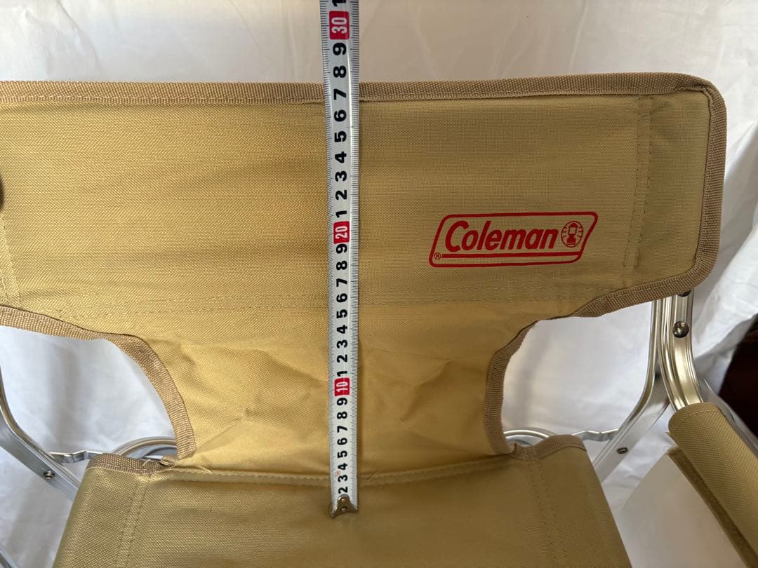 未使用 希少な廃盤品！コールマン製チェア(ベージュ)、テーブル、トートバッグ